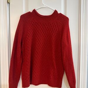 Croft & Barrow Women's Vibrant Red Crew Neck Sweater